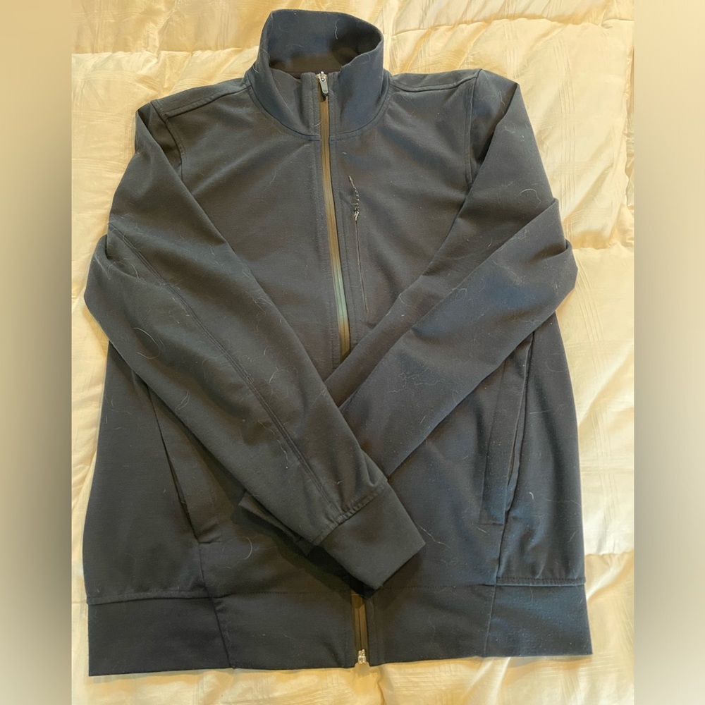 Mack Weldon Atlas navy blue full-zip jacket size medium
